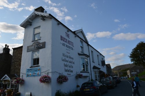 The Buck Hotel pub Reeth village, Swaledale, Yorkshire Dales National Park, North Yorkshire, England