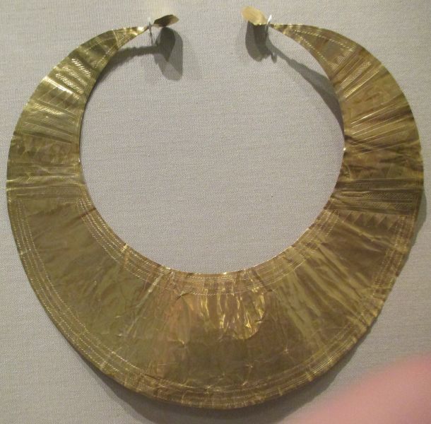 Gold lunula ~2000 BCE National Museum Ireland Archaeology Dublin