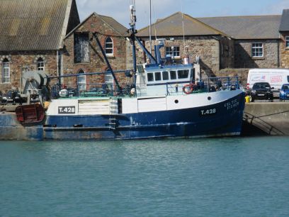 Fishing vessel (T428) T.428 Celtic Fisher moored at Howth
harbour, Co. Dublin, Ireland