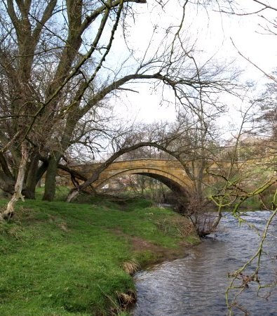 Location 11b: Lealholm is a popular picnic spot in the summer with a splendid bridge and stepping stones over the River Esk.
