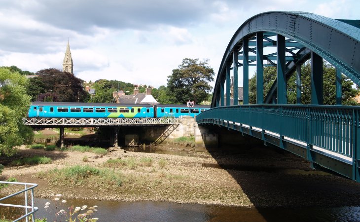 Location 15c: Crossing the River Esk on approaching Ruswarp Station.