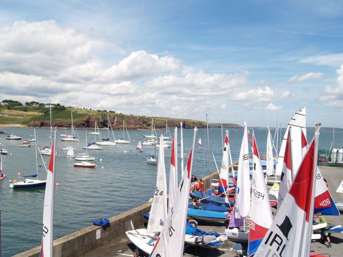 yachts by the Dunmore East sailing club. Co. Waterford Ireland