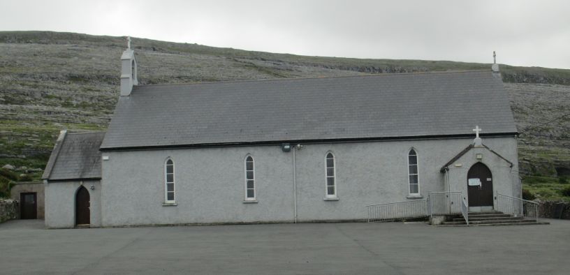 St Patrick's Church by the Caher River near Fanore village Black Head Loop Walk, Fanore, The Burren