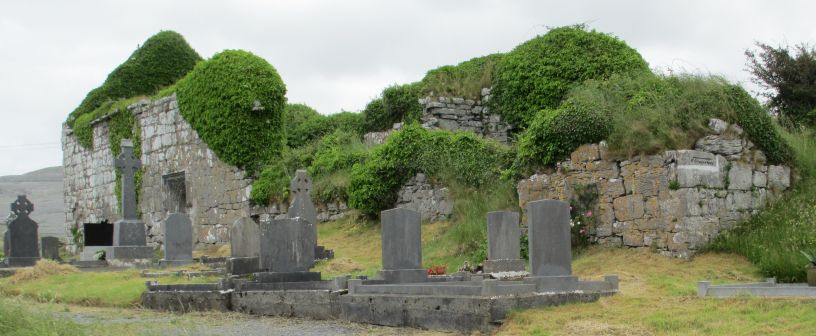 New Quay, Church, ruined Castle, The Burren, Co. Clare
