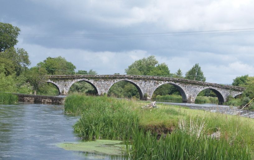 The road bridge over the River Nore at Bennettsbridge, Co. Kilkenny, Ireland