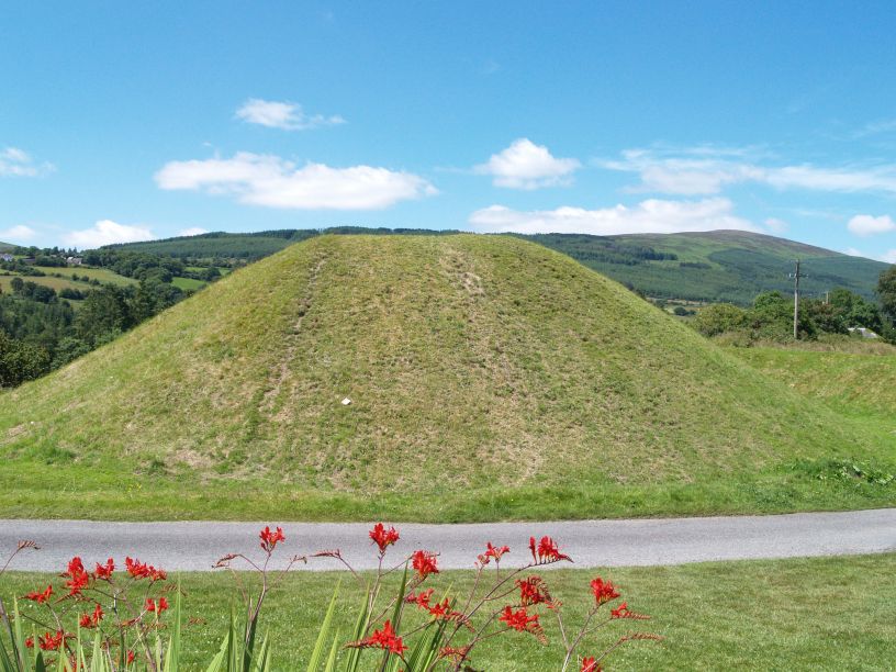 The mound of the Norman motte at St Mullins Walk from Graiguenamanagh to St Mullins, Co. Kilkenny