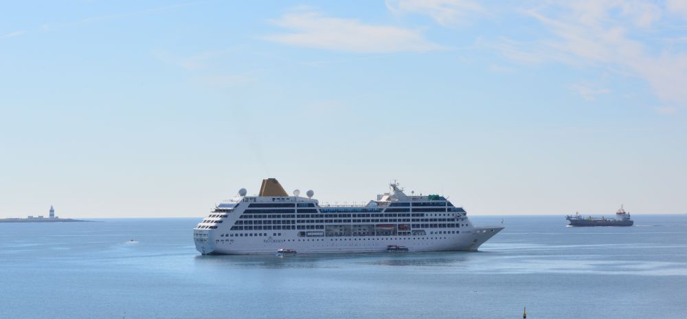 P&O Cruises cruise ship ADONIA calls in to Dunmore East Co. Waterford Ireland