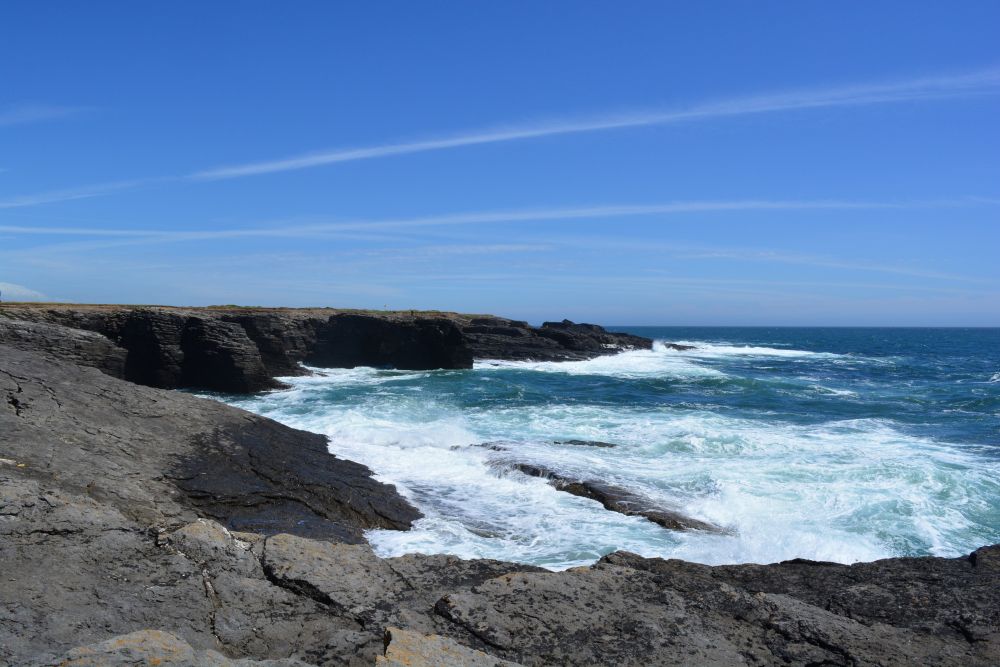 The rocky coast north of Hook Head, Lighthouse, Cafe, Co Wexford