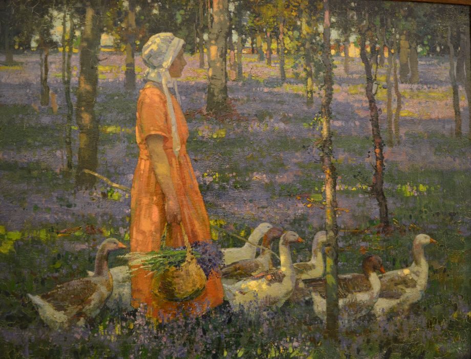 'The Goose Girl', oil on canvas ~1921, by the English painter Stanley Royle National Gallery of Ireland, Dublin