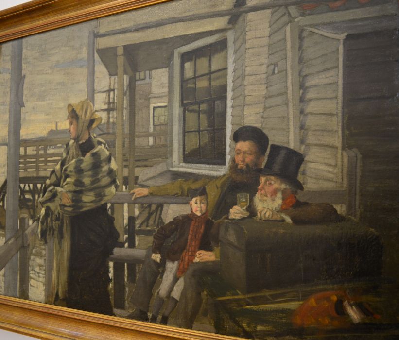 'The Three Crows Inn, Gravesend', oil on canvas ~1873, by the French artist James Tissot National Gallery of Ireland, Dublin