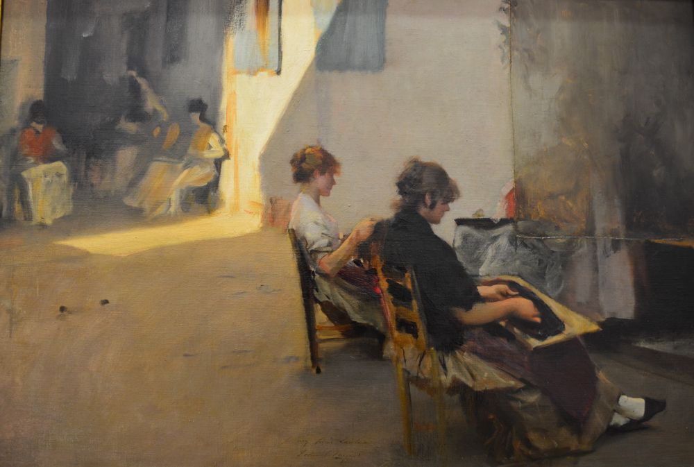 'The Bead-stringers of Venice', oil on canvas 1880-1882, by the English artist John singer Sargent National Gallery of Ireland, Dublin