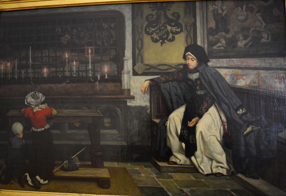 'Marguerite in Church', oil on canvas ~1861 by the French painter James Tissot National Gallery of Ireland, Dublin