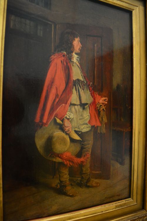 'Man in a Red Cloak', oil on panel 1867, by the French artist-painter Ernest Meissonier National Gallery of Ireland, Dublin