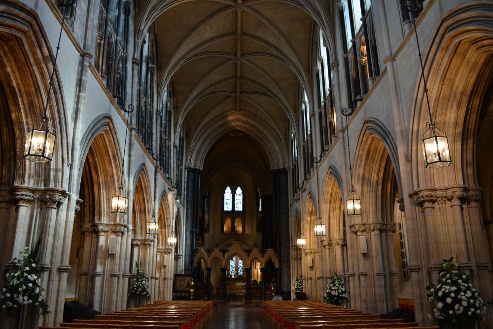 Looking east down the nave of  Christ Church Cathedral, Dublin