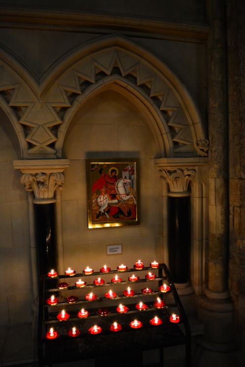 Icon of St George and the Dragon near the South Ambulatory of Christ Church Cathedral, Dublin
