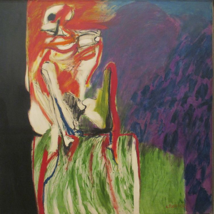 'Flanders Fields', mixed media on canvas 1962 by the Scottish artist William Crozier National Gallery of Ireland, Dublin