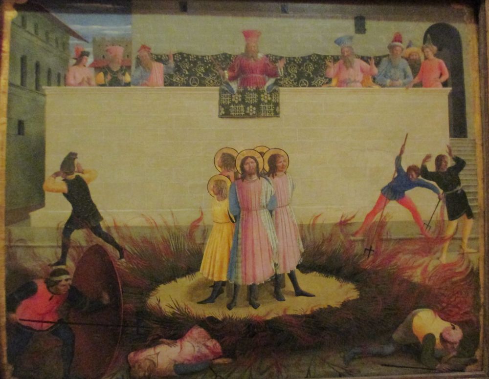 'Saints Cosmas and damian and their Brothers Surviving the Stake', ~1439-1442 by the Italian artist Fra Angelico National Gallery of Ireland, Dublin