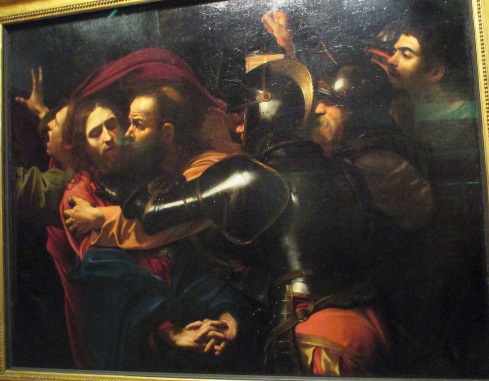 'The Taking of Christ', 1602, painting by the Italian artist Michelangelo Merisi da Caravaggio National Gallery of Ireland, Dublin