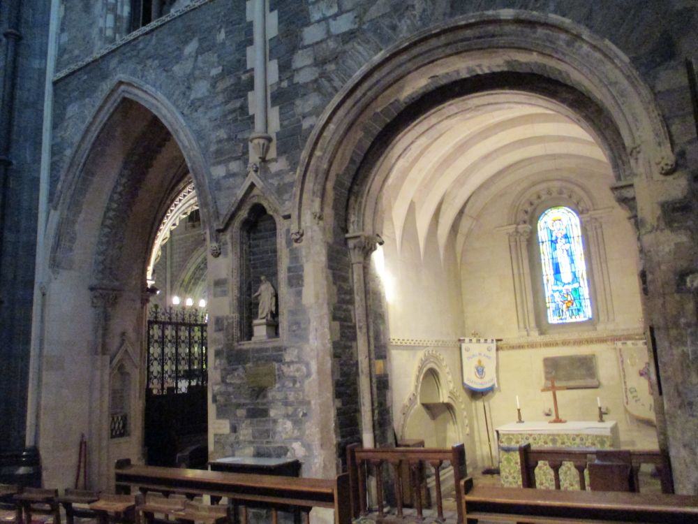 The mixture of architectural styles in the South Transept of Christ Church Cathedral, Dublin
