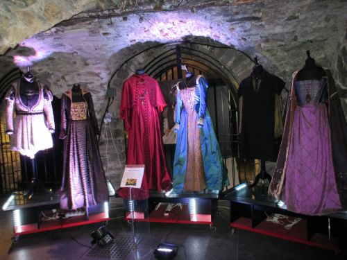 The costumes of 'The Tudors' on display in the crypt of Christ Church Cathedral, Dublin
