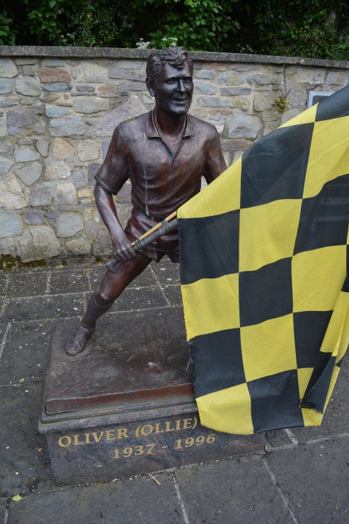The memorial sculpture to the great hurling player of Thomastown, Ollie Walsh Thomastown, Co. Kilkenny, Ireland