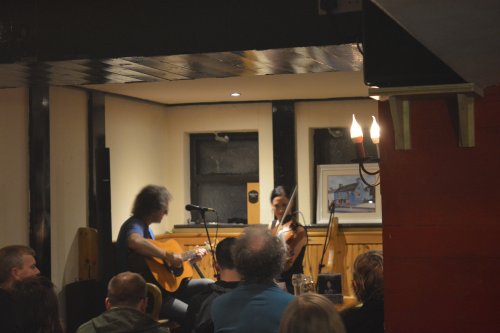 Traditional music at (late) night in O'Sullivan's Courthouse pub, Dingle, Co. Kerry, Ireland
