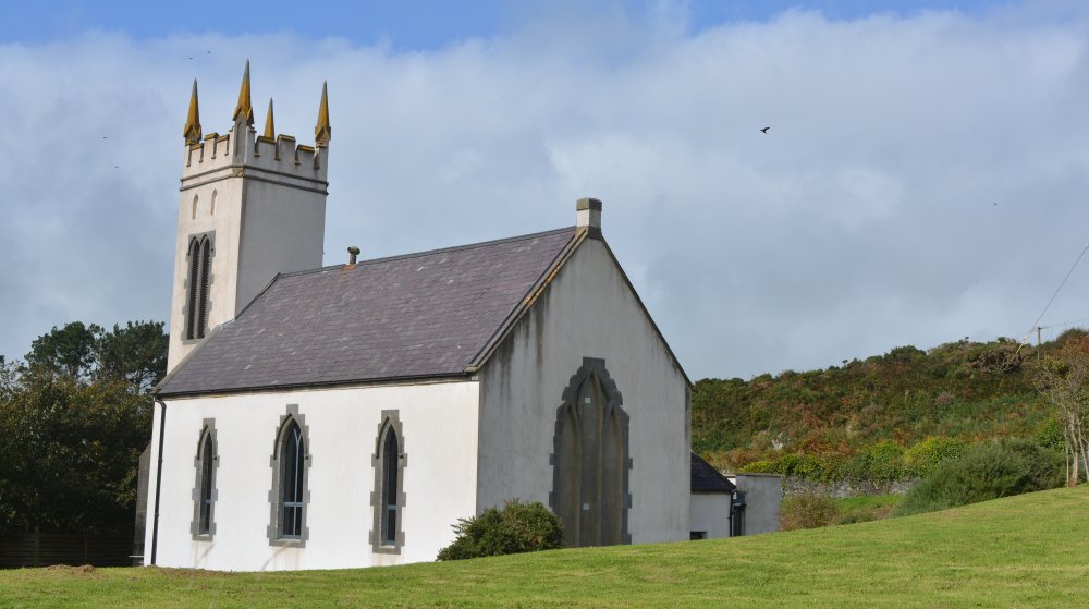Copper Coast Geopark visitor centre museum in an old Church of Ireland church in Bunmahon Copper Coast Drive, Co. Waterford Geopark, Ireland