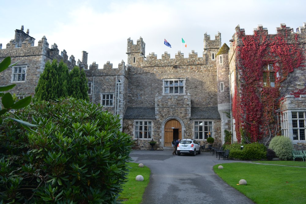 The entrance courtyard to Waterford Castle