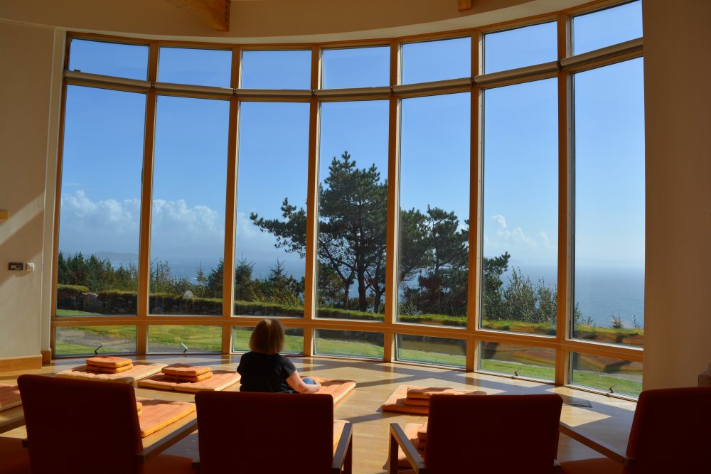 Buddhist Centre Temple of Dzogchen, Beara The meditation room of the of the Temple of Dzogchen Buddhist Centre on the Ring of Beara Peninsula tour of the Wild Atlantic Way Co. Cork, Ireland