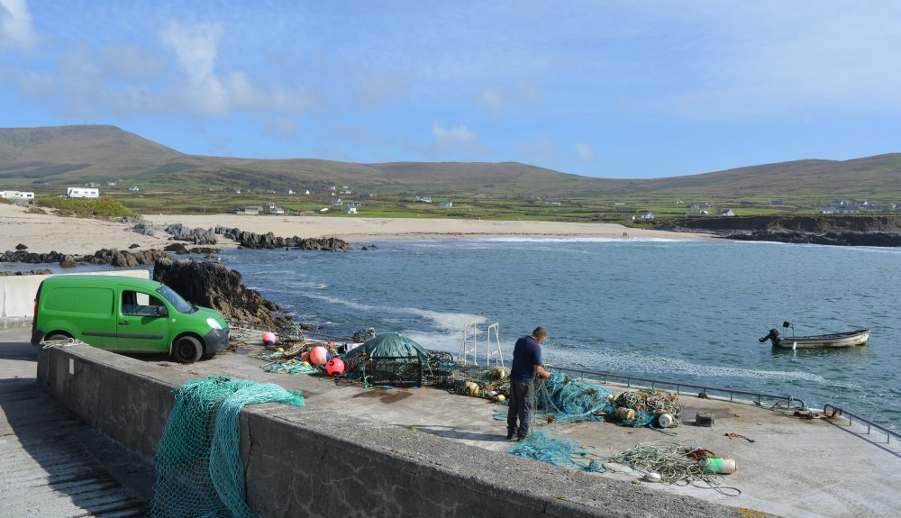 Ballydonegan Quay and beach near Allihies, Beara Peninsula Wild atlantic Way West Cork, Ireland