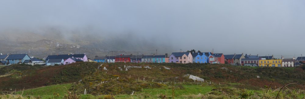 The colourful houses of Allihies, Ring of Beara Peninsula, Wild Atlantic Way in West Cork, Ireland