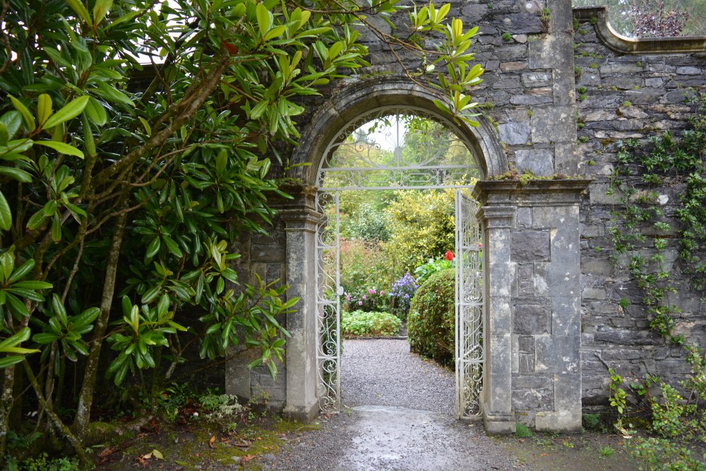 One of the entrances to the walled garden Garinish Island, Garnish Island Co. Cork. Ireland