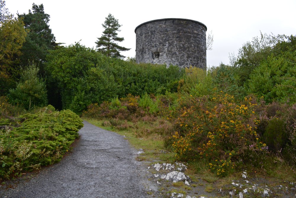 The Martello Tower built in Napoleonic times to defend against a possible French invasion, on the top would be a gun emplacement to fire at ships entering Bantry Bay.Garinish Island, Garnish Island Co. Cork. Ireland