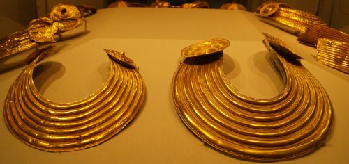 Bronze Age gold collars 800-700 BCE from Co. Tipperary Archaeology of the National Museum of Ireland, Dublin, Ireland