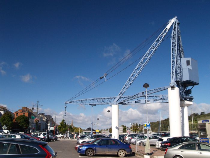 The old dock crane on the Waterford waterfront near the Millennium Plaza.