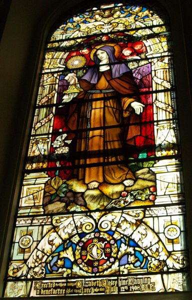 Stained glass window panels in Waterford's RC Cathedral of St Patrick