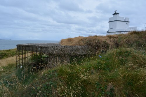 old pilot lookout station on the cliff headland at Dunmore East, Co. Waterford, Ireland