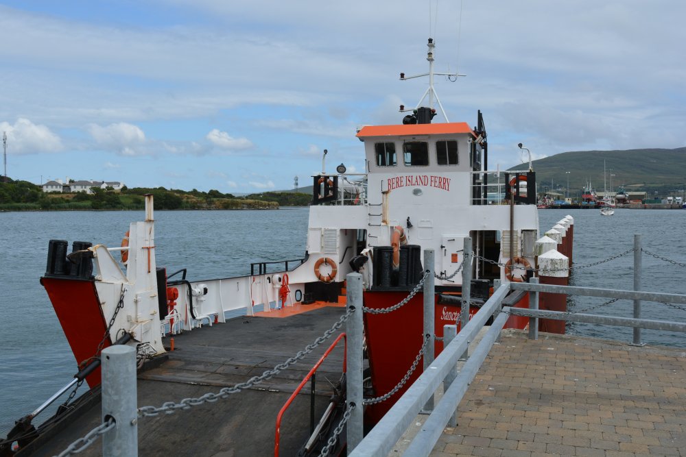 The Sancta Maria Bere Island car and passenger ferry from Castletownbere harbour 