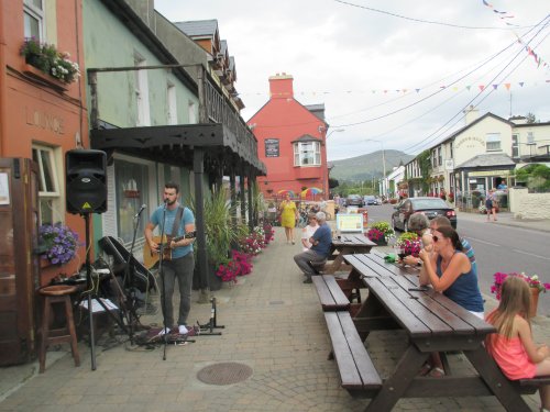 Street musicians on Main Street, Glengarriff, Co. Cork, Ireland