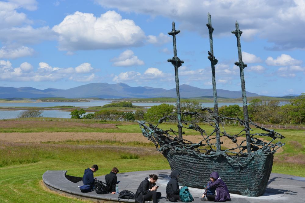 National Famine Memorial, Murrisk, ship sculpture National Famine Memorial, Murrisk, ship sculpture
