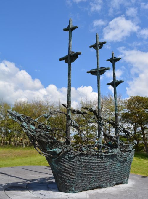 National Famine Memorial, Murrisk, ship sculpture National Famine Memorial, Murrisk, ship sculpture