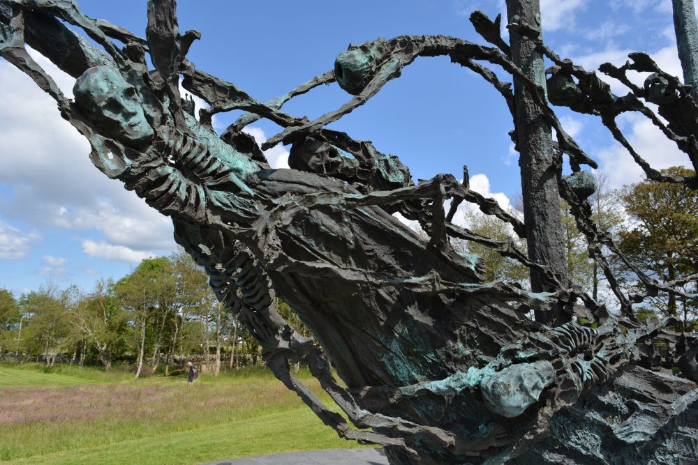 National Famine Memorial, Murrisk, ship sculpture The skeleton figures on the famine memorial sculpture National Famine Memorial, Murrisk, ship sculpture
