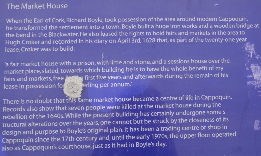 A little of the history of Cappoquin and of the Market House in particular Cappoquin, Co. Waterford, Ireland
