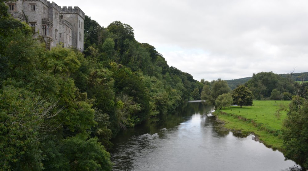 Lismore Castle set high above the River Blackwater valley near the Town of Lismore, Co. Waterford, Republic of Ireland