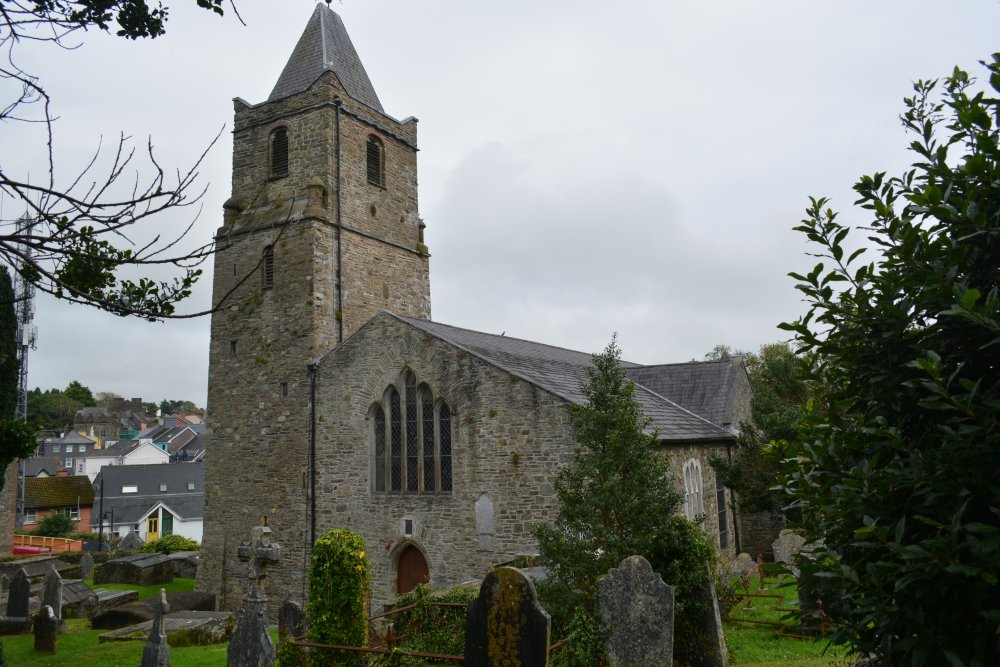 The impressive tower and graveyard of St Multose Church Kinsale Co. Cork Ireland medieval building