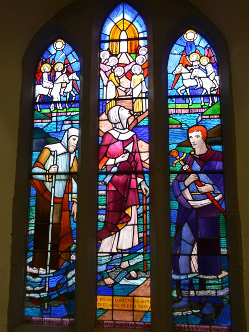 painted glass windows St Multose Church Kinsale Co. Cork Ireland medieval building