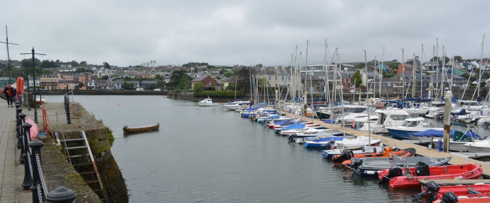 Looking beyond the marina to Kinsale Town Kinsale harbour, Co. Cork, West of Ireland