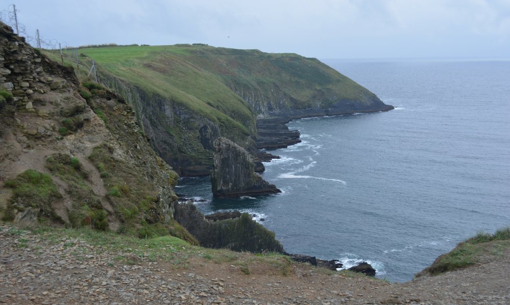 Looking south along the west cliffs of the Old Head of Kinsale, Co. Cork, Ireland