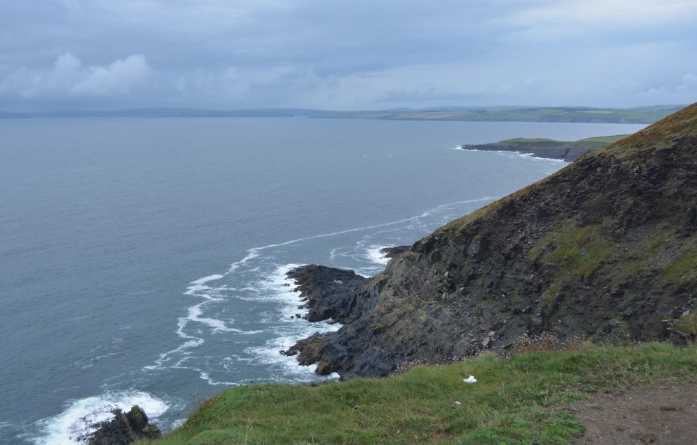 Looking south along the east cliffs of the Old Head of Kinsale, Co. Cork, Ireland