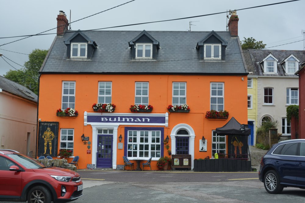 The brightly coloured Bulman pub in Summercove, a popular watering hole on the Scilly Walk Kinsale Co. Cork Ireland